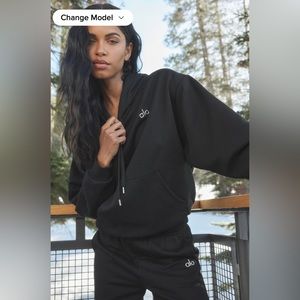 Alo Accolade Hoodie - Black, Size Small